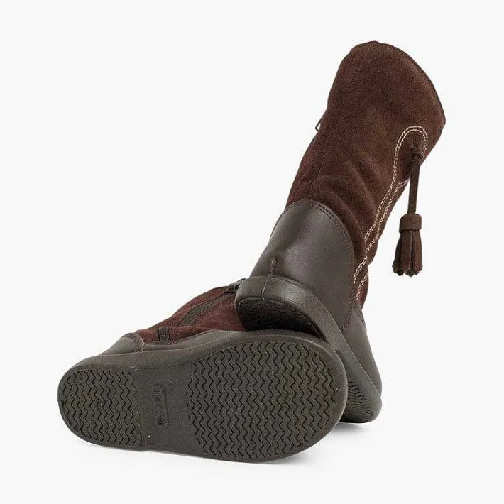 Pisamonas Boots>Girls Suede And Leather Tassel Boots