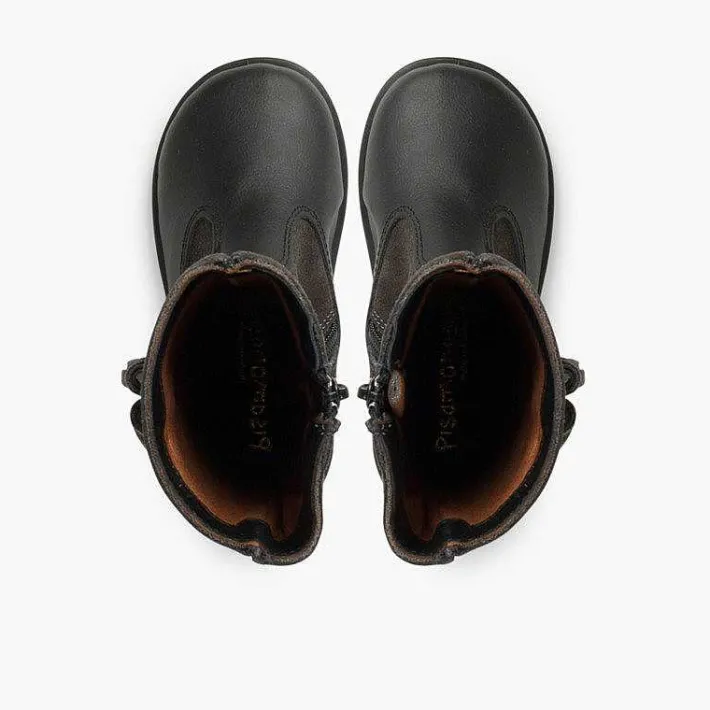 Pisamonas Boots>Girls Suede And Leather Tassel Boots