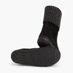 Pisamonas Boots>Girls Suede And Wool Fold-Over Boots