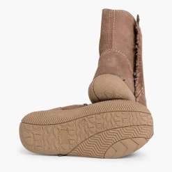 Pisamonas Boots>Girls Suede Fringe Boots Colour Taupe