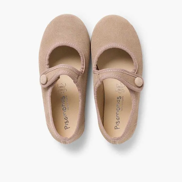 Pisamonas Mary Janes>Girls Suede Loop Fasteners Mary Jane Shoes