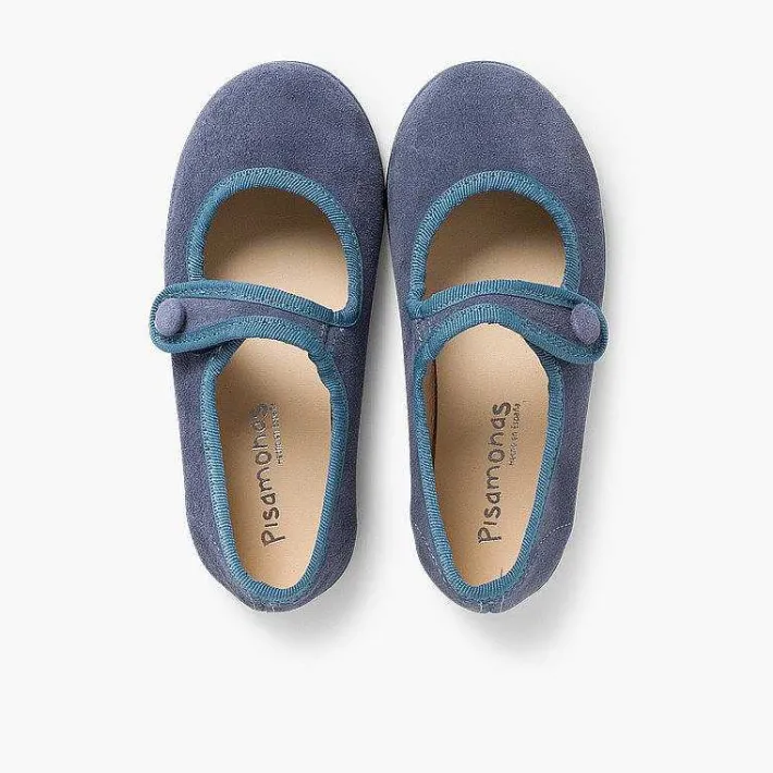 Pisamonas Mary Janes>Girls Suede Loop Fasteners Mary Jane Shoes