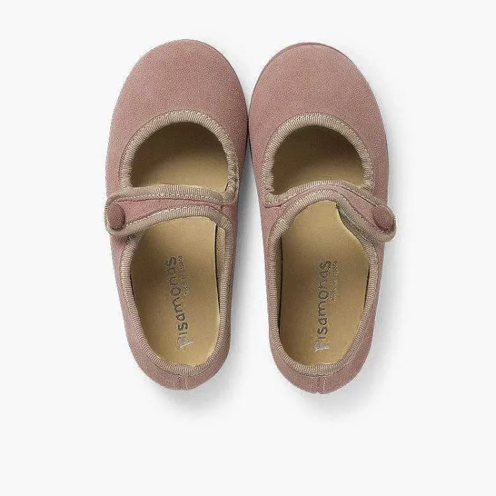 Pisamonas Mary Janes>Girls Suede Loop Fasteners Mary Jane Shoes