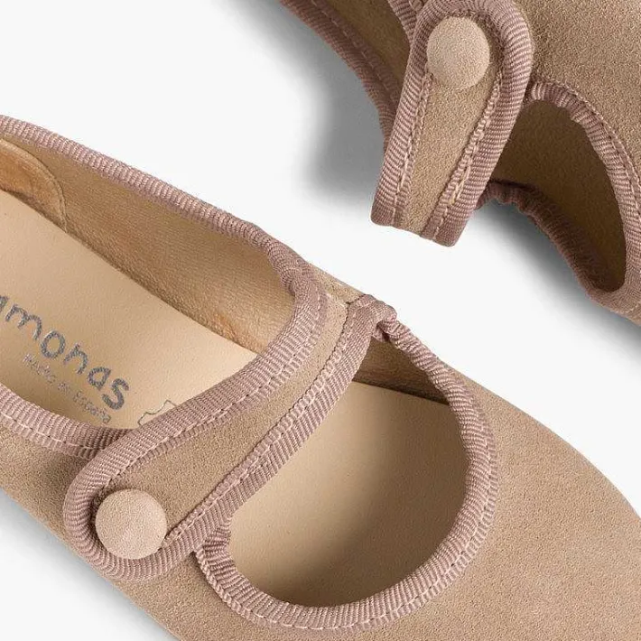 Pisamonas Mary Janes>Girls Suede Loop Fasteners Mary Jane Shoes