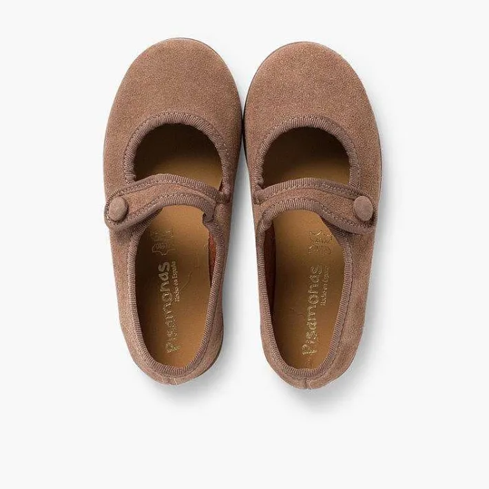 Pisamonas Mary Janes>Girls Suede Loop Fasteners Mary Jane Shoes