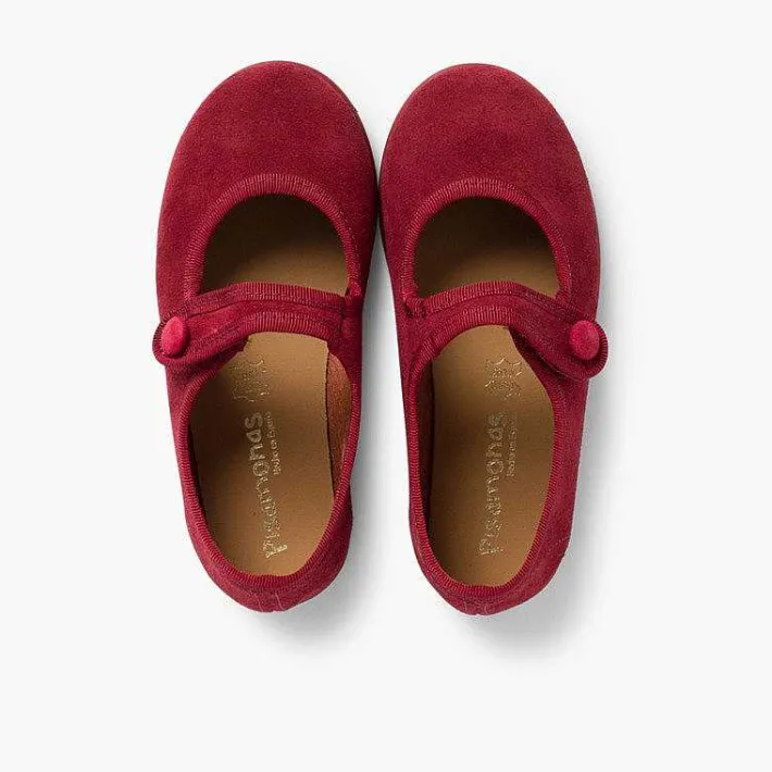 Pisamonas Mary Janes>Girls Suede Loop Fasteners Mary Jane Shoes