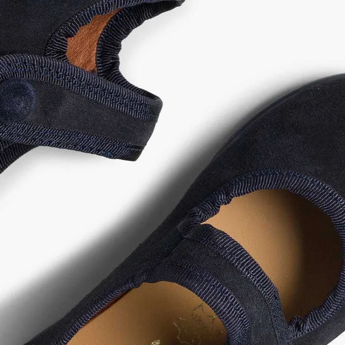 Pisamonas Mary Janes>Girls Suede Loop Fasteners Mary Jane Shoes