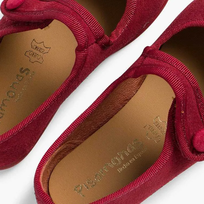 Pisamonas Mary Janes>Girls Suede Loop Fasteners Mary Jane Shoes
