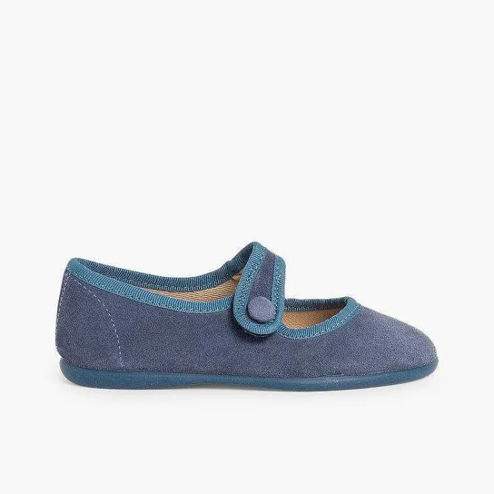 Pisamonas Mary Janes>Girls Suede Loop Fasteners Mary Jane Shoes