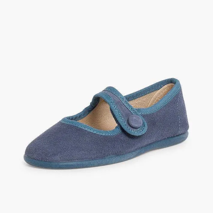 Pisamonas Mary Janes>Girls Suede Loop Fasteners Mary Jane Shoes