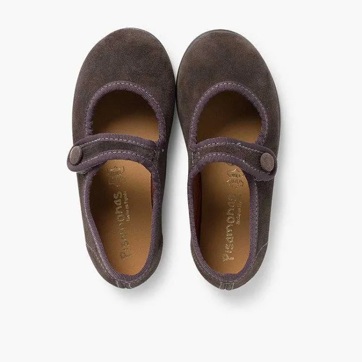 Pisamonas Mary Janes>Girls Suede Loop Fasteners Mary Jane Shoes