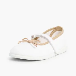Pisamonas Mary Janes>Girls Thin Loop Fasteners Mary Janes With Ribbon