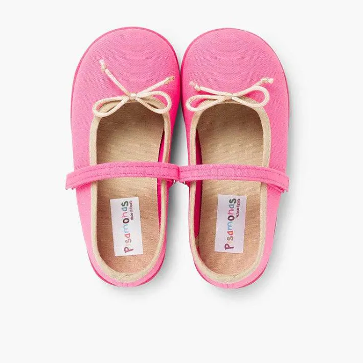Pisamonas Mary Janes>Girls Thin Loop Fasteners Mary Janes With Ribbon
