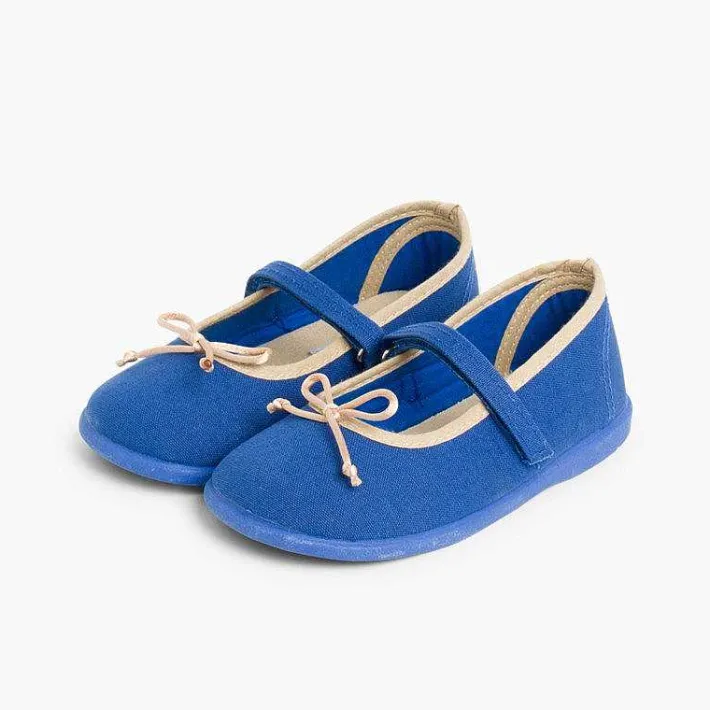 Pisamonas Mary Janes>Girls Thin Loop Fasteners Mary Janes With Ribbon