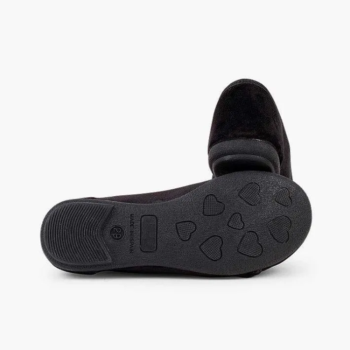 Pisamonas Brogues And Bluchers>Girls Velvet Court-Style Bluchers