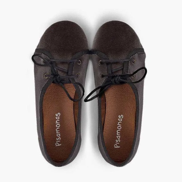 Pisamonas Brogues And Bluchers>Girls Velvet Court-Style Bluchers