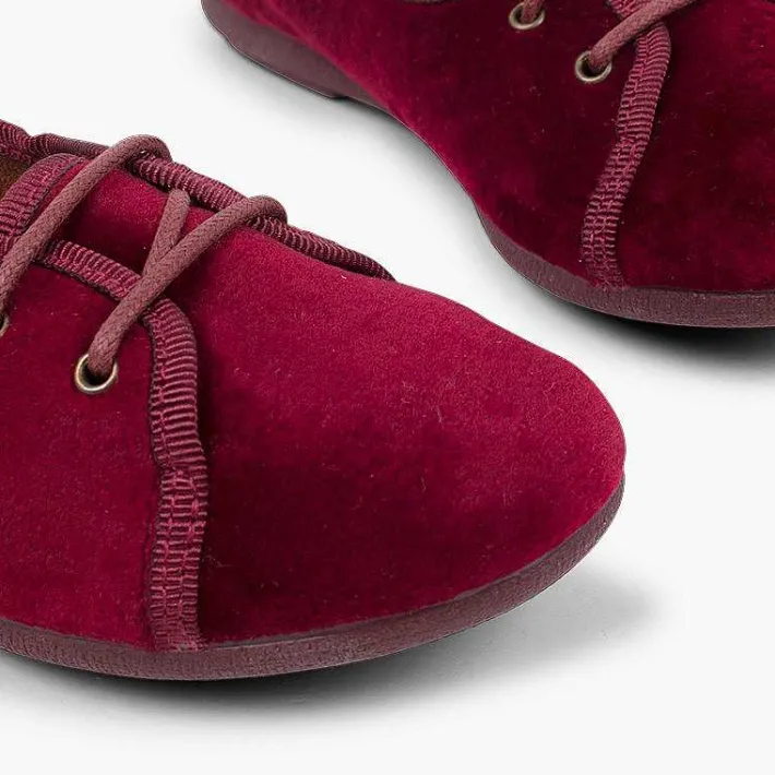 Pisamonas Brogues And Bluchers>Girls Velvet Court-Style Bluchers