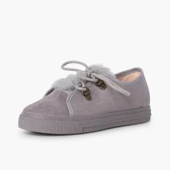 Pisamonas Trainers>Girl'S Wide Sole Sneakers Faux Fur