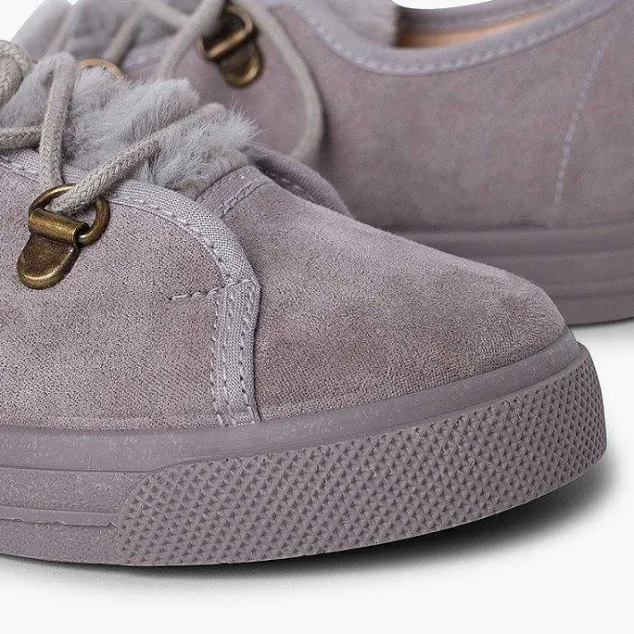 Pisamonas Trainers>Girl'S Wide Sole Sneakers Faux Fur