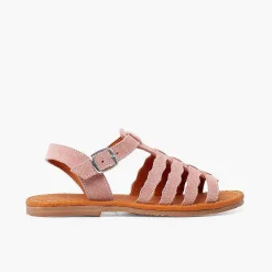 Pisamonas Sandals>Gladiator Suede Sandals With Buckle Closure