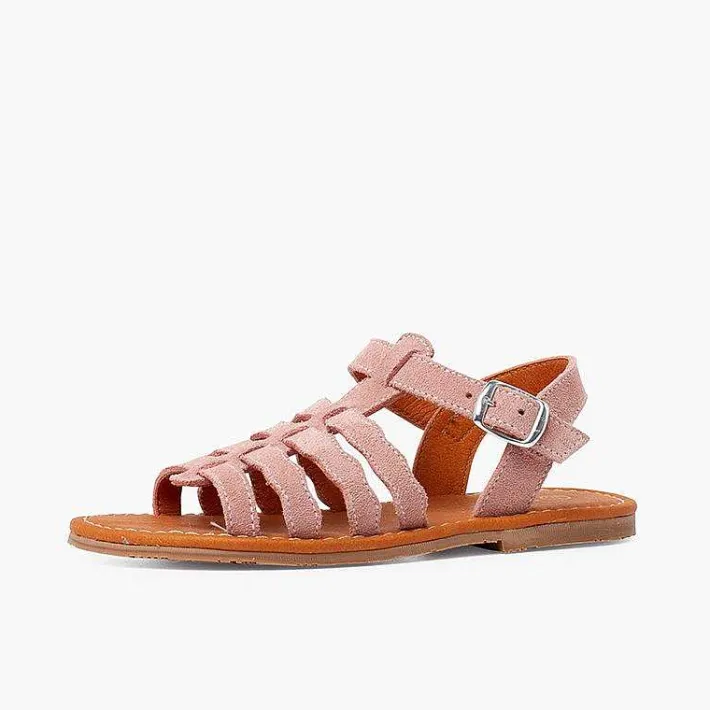 Pisamonas Sandals>Gladiator Suede Sandals With Buckle Closure