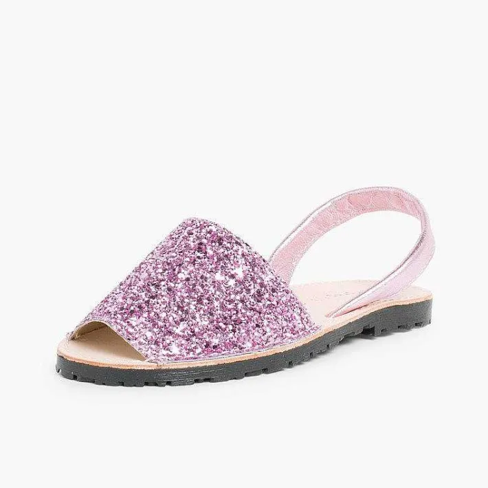 Pisamonas Avarcas Menorcan Sandals>Glitter Menorcan Sandals For Girls And Women