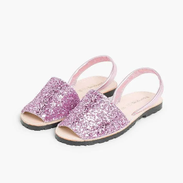 Pisamonas Avarcas Menorcan Sandals>Glitter Menorcan Sandals For Girls And Women