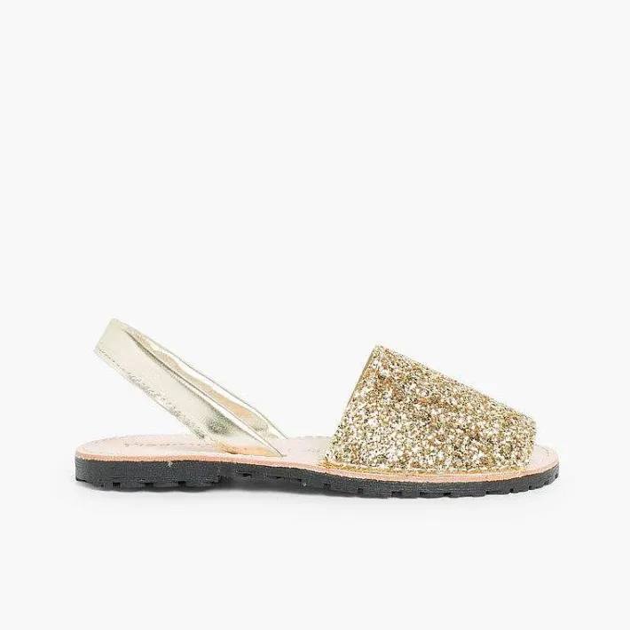 Pisamonas Avarcas Menorcan Sandals>Glitter Menorcan Sandals For Girls And Women