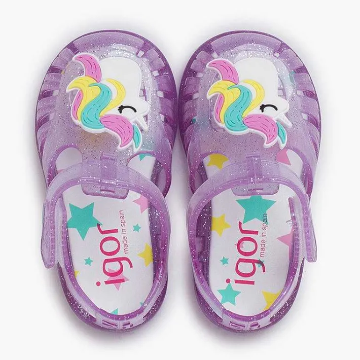 Pisamonas Jelly Sandals And Beachwear>Glitter Unicorn Sandals Adhesive Strip
