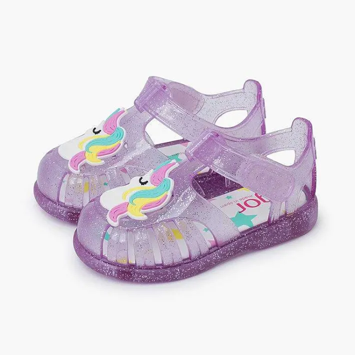 Pisamonas Jelly Sandals And Beachwear>Glitter Unicorn Sandals Adhesive Strip