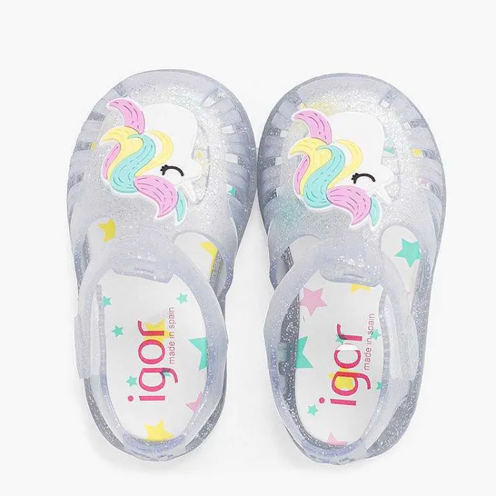 Pisamonas Jelly Sandals And Beachwear>Glitter Unicorn Sandals Adhesive Strip