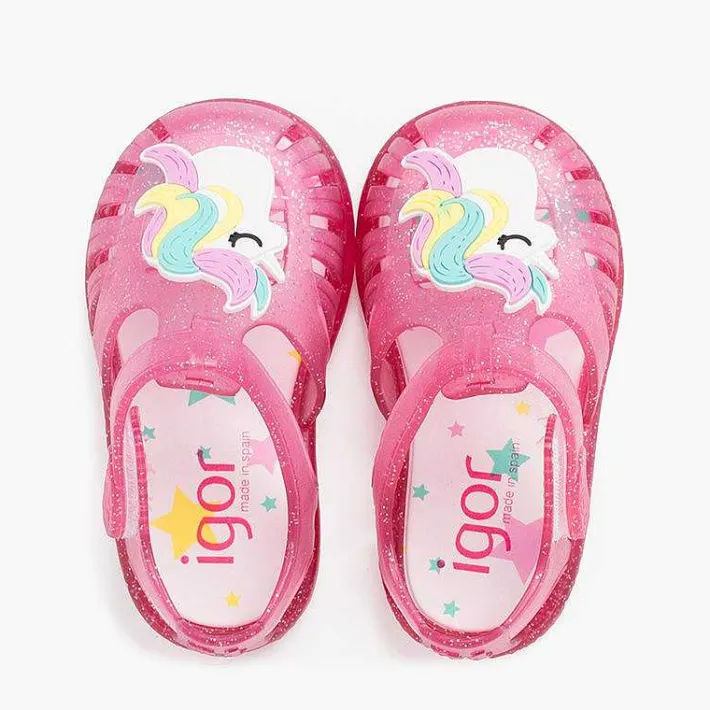 Pisamonas Jelly Sandals And Beachwear>Glitter Unicorn Sandals Adhesive Strip