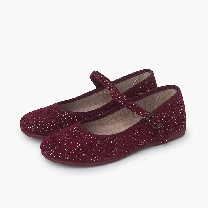 Pisamonas Mary Janes>Glittered Mary Janes With Buckle Fastening