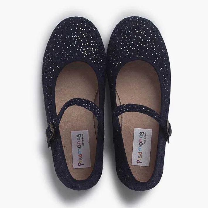 Pisamonas Mary Janes>Glittered Mary Janes With Buckle Fastening