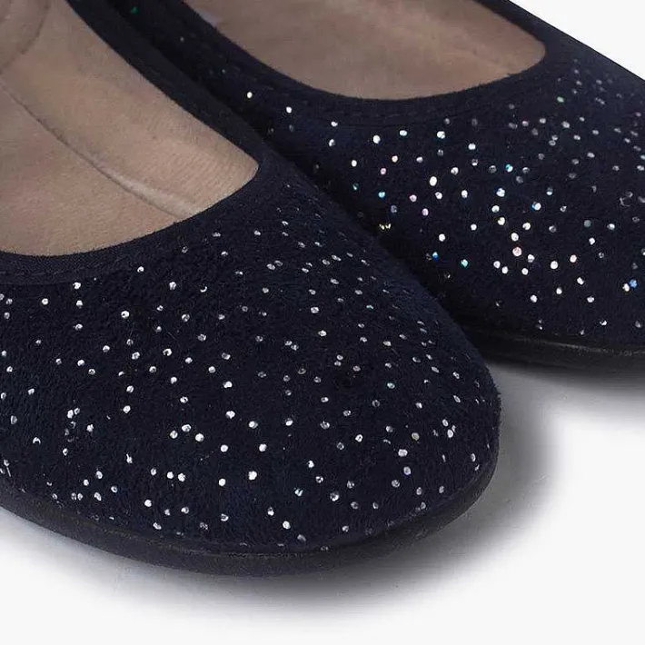 Pisamonas Mary Janes>Glittered Mary Janes With Buckle Fastening