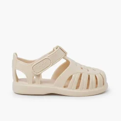 Pisamonas Jelly Sandals And Beachwear>Glossy Jelly Sandals Adhesive Strap