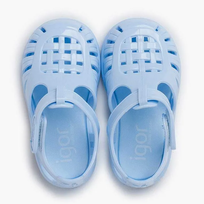 Pisamonas Jelly Sandals And Beachwear>Glossy Jelly Sandals Adhesive Strap