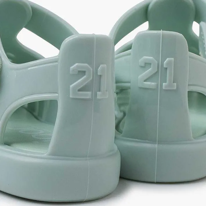 Pisamonas Jelly Sandals And Beachwear>Glossy Jelly Sandals Adhesive Strap