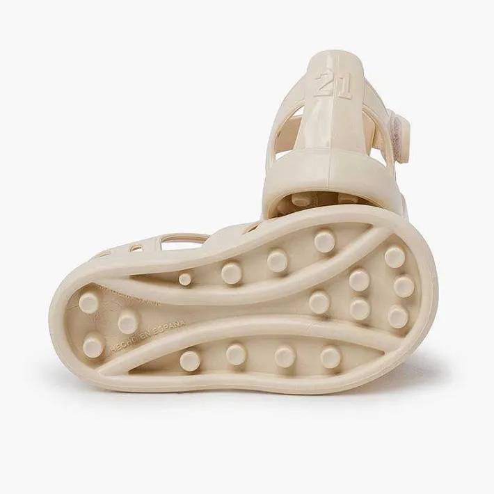 Pisamonas Jelly Sandals And Beachwear>Glossy Jelly Sandals Adhesive Strap