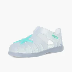 Pisamonas Jelly Sandals And Beachwear>Jelly Shoes With Loop Fasteners And A Starfish
