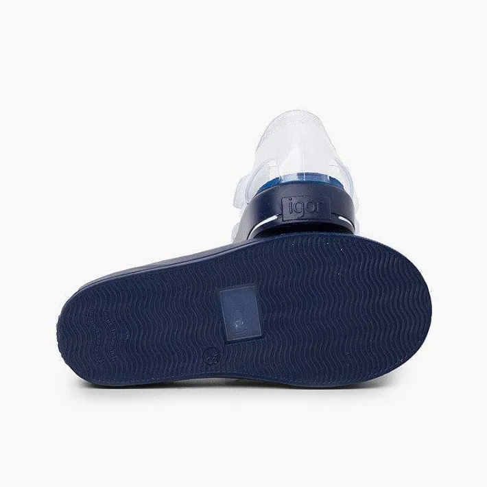 Pisamonas Jelly Sandals And Beachwear>Jelly Shoes With Loop Fasteners Colored Sole