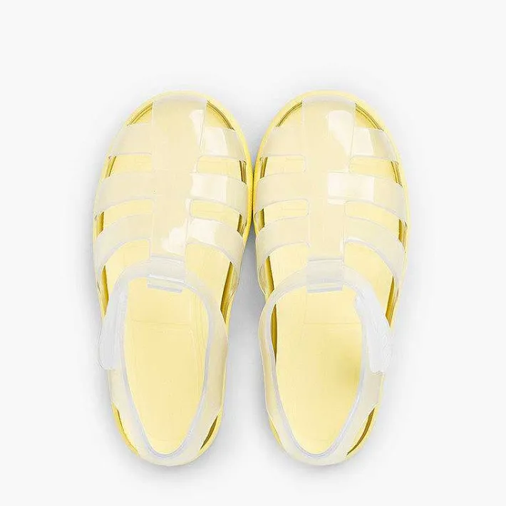 Pisamonas Jelly Sandals And Beachwear>Jelly Shoes With Loop Fasteners Colored Sole