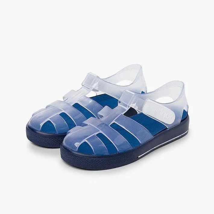 Pisamonas Jelly Sandals And Beachwear>Jelly Shoes With Loop Fasteners Colored Sole