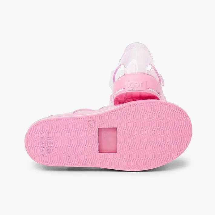 Pisamonas Jelly Sandals And Beachwear>Jelly Shoes With Loop Fasteners Colored Sole