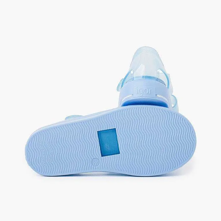 Pisamonas Jelly Sandals And Beachwear>Jelly Shoes With Loop Fasteners Colored Sole