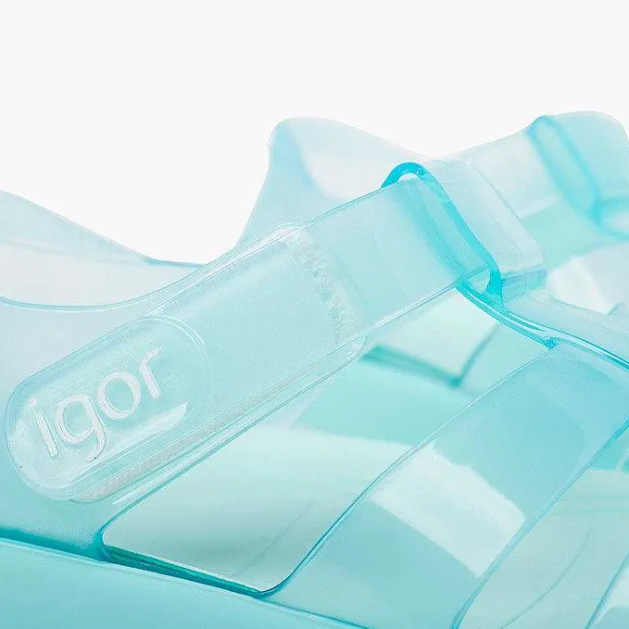 Pisamonas Jelly Sandals And Beachwear>Jelly Shoes With Loop Fasteners Colored Sole