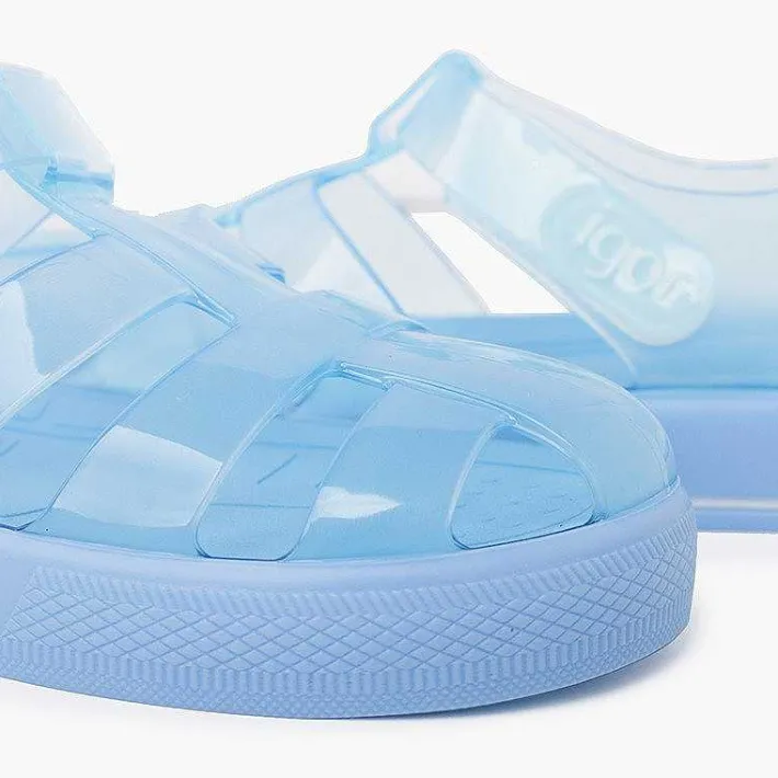 Pisamonas Jelly Sandals And Beachwear>Jelly Shoes With Loop Fasteners Colored Sole
