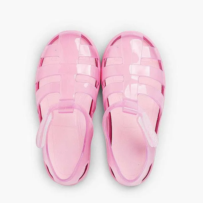 Pisamonas Jelly Sandals And Beachwear>Jelly Shoes With Loop Fasteners Colored Sole