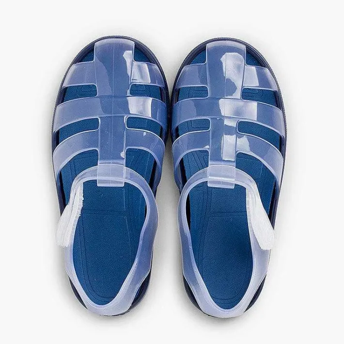 Pisamonas Jelly Sandals And Beachwear>Jelly Shoes With Loop Fasteners Colored Sole