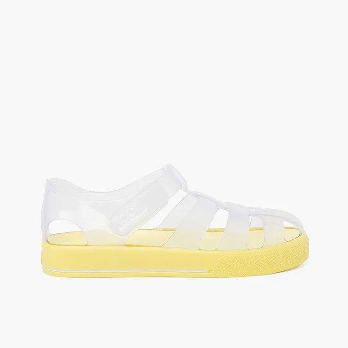 Pisamonas Jelly Sandals And Beachwear>Jelly Shoes With Loop Fasteners Colored Sole
